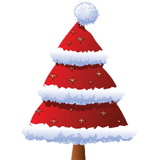 Красные елки искусственные изображение