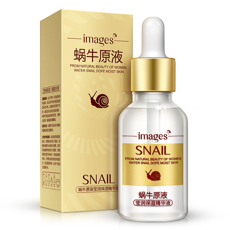 Антивозрастные лифтинг сыворотки. Сыворотка с муцином улитки images Water Snail Dope moist Skin Essence 15мл. Сыворотка для лица Snail с улиточным муцином images, 15 мл. Омолаживающая лифтинг-эссенция с муцином улитки images Snail, 15 мл. Сыворотка с муцином улитки и гиалуроновой кислотой images Snail, 15 мл.