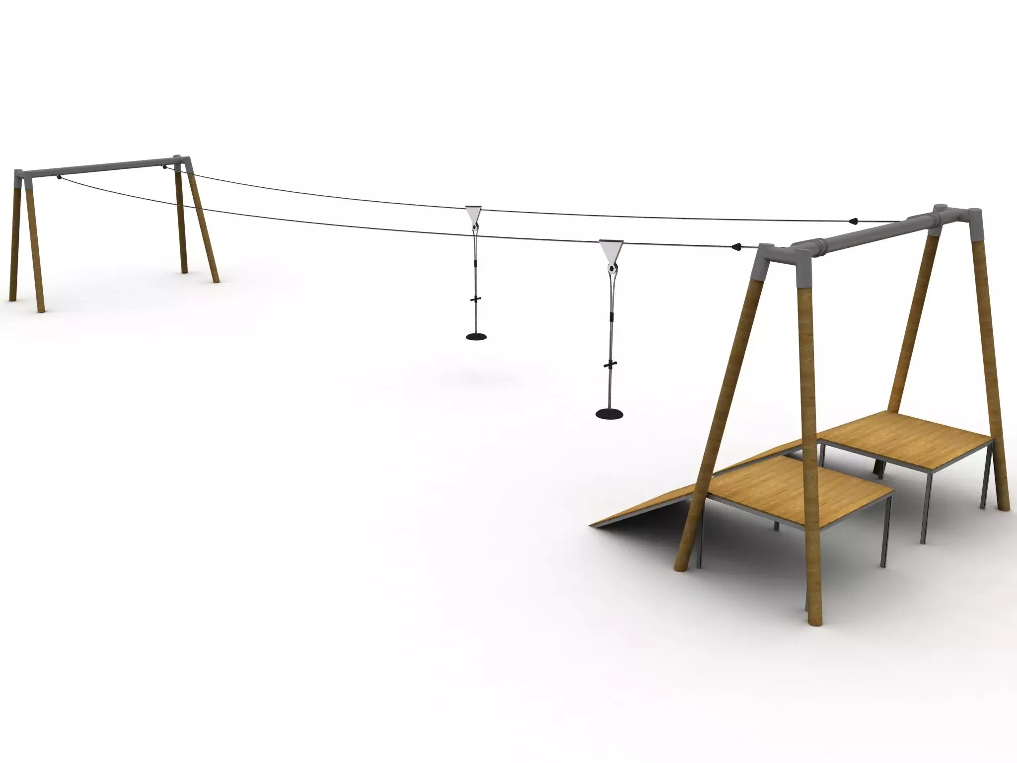 Канатные дороги и ЗИП-линии для детских площадок