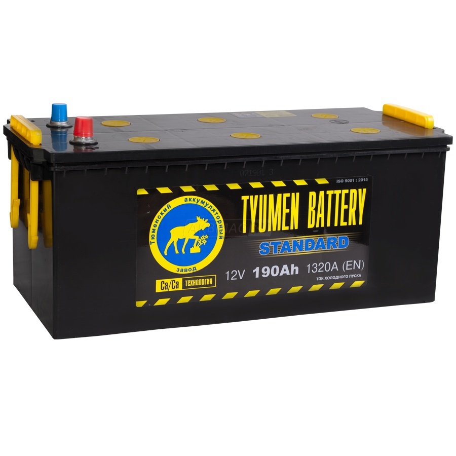 Tyumen standard. Аккумулятор Tyumen Battery Standart 190а/ч. Tyumen Battery Standard 190 Ач. Аккумулятор 6ст-190 Tyumen Battery. АКБ Tyumen Battery Standard 6ст-190.