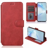 Чехол книжка-подставка кожаный с магнитной застежкой для Xiaomi Redmi 9C (Красный)