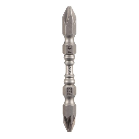 Бита двухсторонняя PZ2/PH2 65мм S2 1шт SGS 6365-PZ2PH2-M