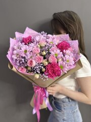 Авторский букет в розовой гамме