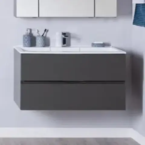 Aquanet 242608 Тумба с раковиной Алвита 100 цв.серый антрацит (242608)