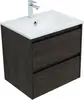 Aquanet 287894 Компл.2 - Тумба Nova Lite 60 2 ящ. цв. дуб черный (287894)