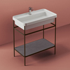 ACA057 56 Artceram FUORI SCALA Консоль металлическая для прямоугольной раковины 80 см, цвет moka