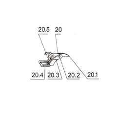 Запчасть №20.1 для PAG311BWT. Срусковой крючек