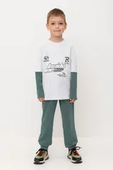 брюки  для мальчика  КР 400633/темный малахит к546