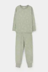пижама  для девочки  К 1561/шалфей,мини брокколи