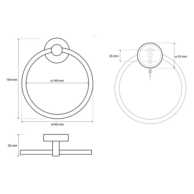 держатель полотенец OMEGA кольцо