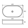 Aqueduto ESPIRAL ESP0210 Раковина накладная овальная 390*600, белый глянцевый