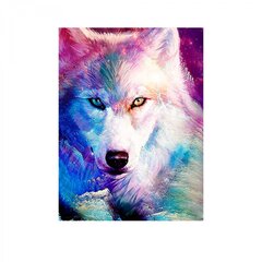 
          Алмазная мозаика Alingar, на подрамнике, с полным заполнением, (матов.) дизайн рамка, 30х40 см, 20 цветов, "Волк"