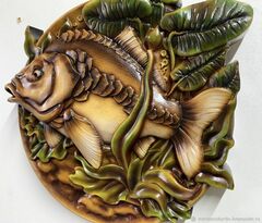 Силиконовый молд Рыба (медальон) № 0475