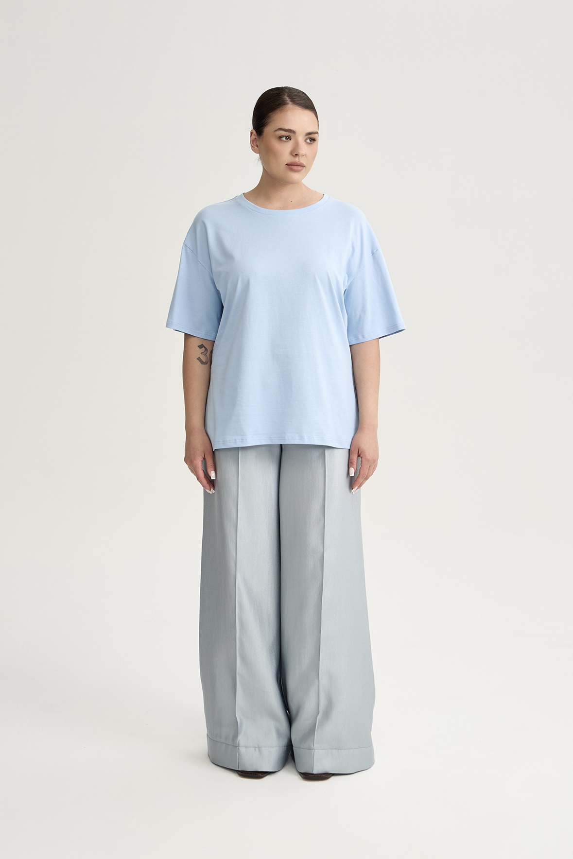 Футболка с круглым вырезом, голубой