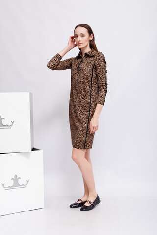 Marc Cain Sports Платье из фирменного хлопкового джерси в леопардовый узор