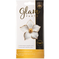 Шар К Фигура, Цветок, Glam/Глам, Белый, 31