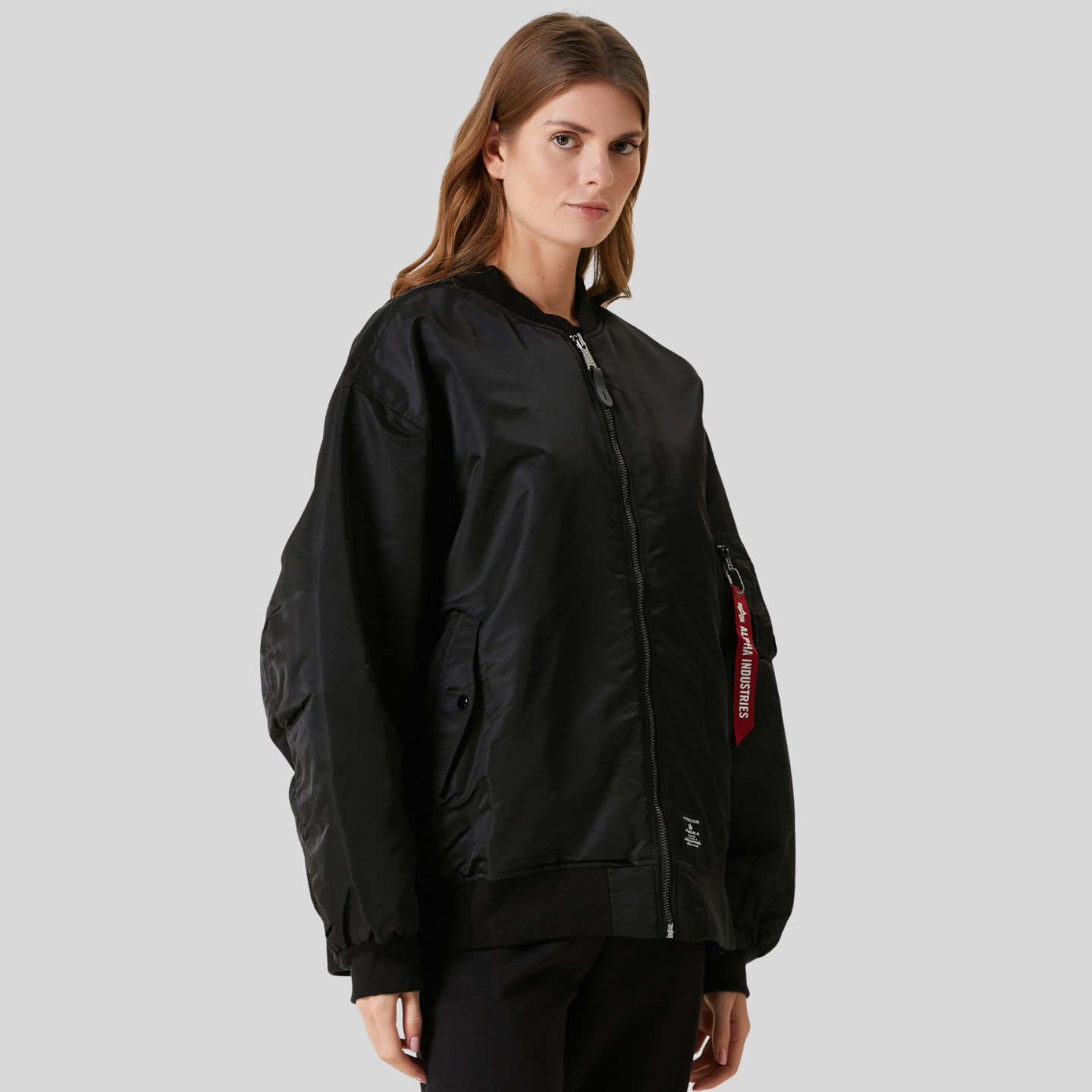 Бомбер Oversized MA-1 Mod Bomber Jacket W Black (Черный) - купить