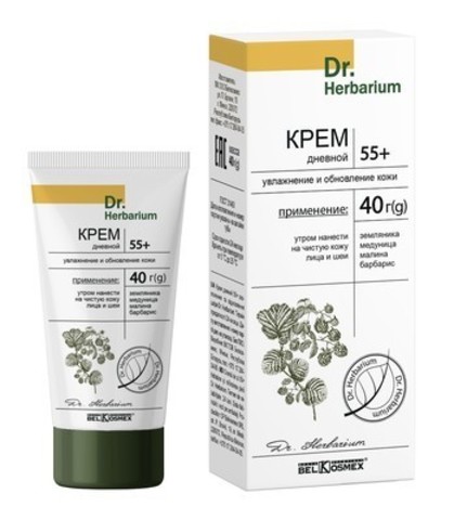 BelKosmex Dr.Herbarium Крем дневной 55+ увлажнение и обновление кожи 40г