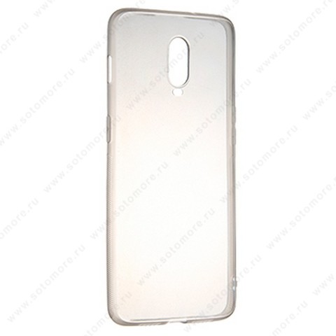 Накладка силиконовая ультра-тонкая для One Plus 6T черная (прозрачная)
