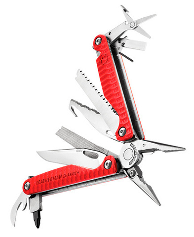 Мультитул Leatherman Charge Plus G10 100 mm, 19 функций, красный, кробка картонная (832778)