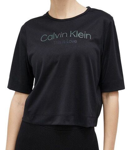 Женская теннисная футболка Calvin Klein WO SS T-shirt (Boxy) - black beauty