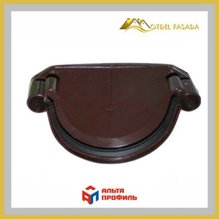 Заглушка желоба Альта-Профиль Элит ПВХ Коричневый