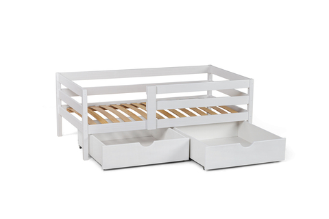 Кровать Scandi Sofa 180*90 см белая с бортиком из массива березы