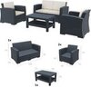Комплект пластиковой плетеной мебели Monaco Lounge Set, антрацит