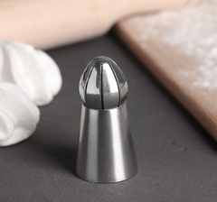 Насадка кондитерская «Сфера.Узкие прорези», d=3 см, выход 2,3 см, нержавеющая сталь