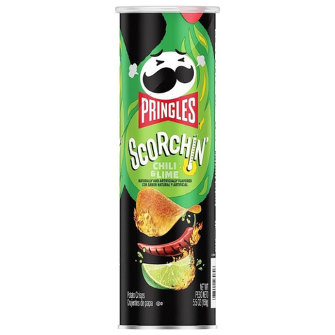 Чипсы Pringles Scorchin с Чили и Лаймом острые, 158 гр