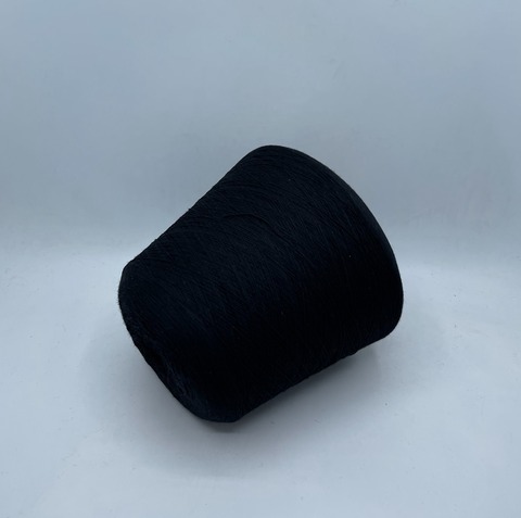 Бобинная пряжа (пр.Италия),1500м/100гр, 80%шерсть, 20%полиамид, цвет- Черный, арт.31546
