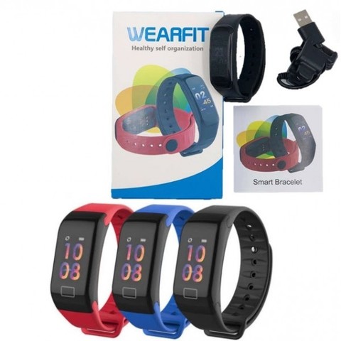 Фитнес браслет трекер  WEARFIT F1 красный