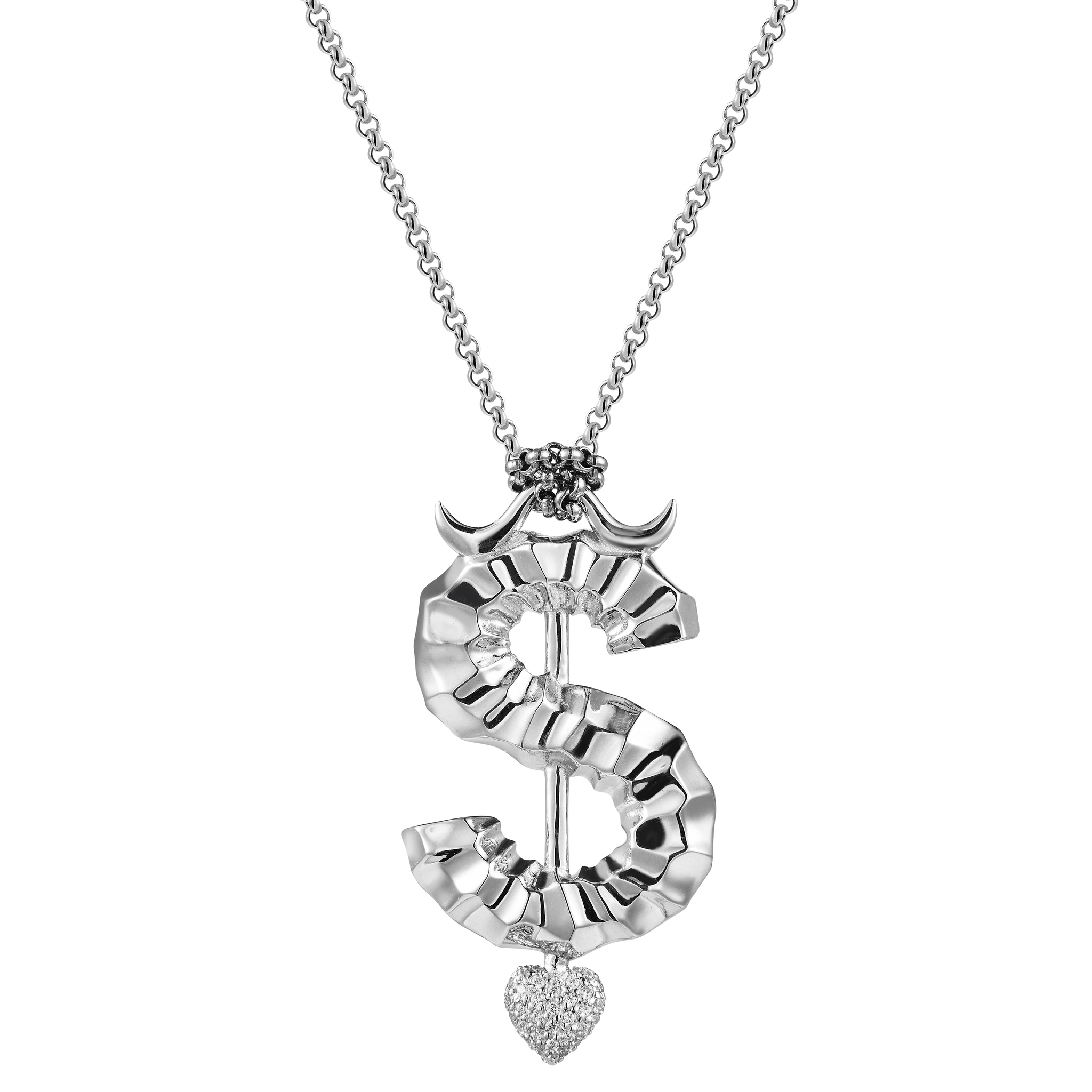 VIVA LA VIKA Колье Angry Dollar Necklace - Silver