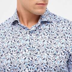 Сорочка мужская Eterna Slim Fit 1070-F182-17 с растительным принтом