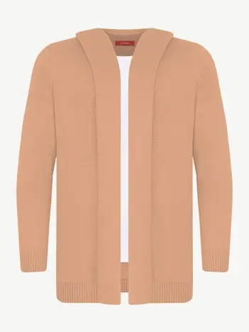 Кардиган с капюшоном из шелка