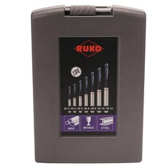 Набор метчиков машинных M3 -M12 HSSE-TiALN DIN371/376 (B/4-5P) 7пр Ruko 245068RO