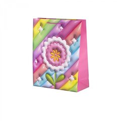 
          Пакет подарочный бумажный Alingar, (М) 18х23х10 см, вертикальный, "Объемный цветок", мат. ламинация, эфффект 3D, ассорти