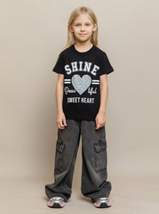 002_БК24 Футболка кор.рукав д/д, черный