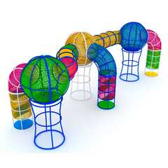 Верёвочные шары с переходом «Паучок» 11×3,8×4 м