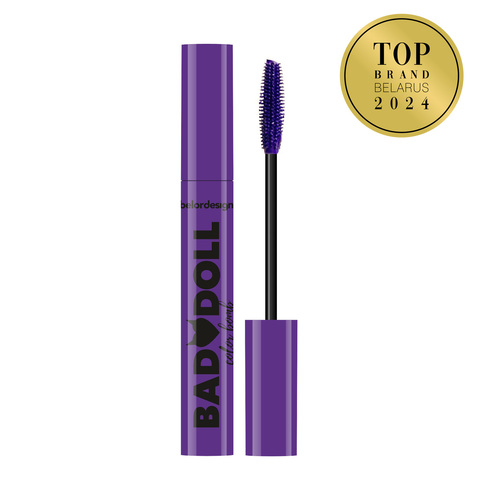 Тушь для ресниц Bad Doll цветная объемная, фиолетовая 9.3г