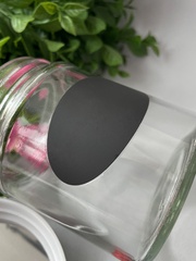 Баночки - бутылочки с металлической крышкой, декоративные, стеклянные, прозрачные, 350 мл, 10*8 см, набор 2 штуки.