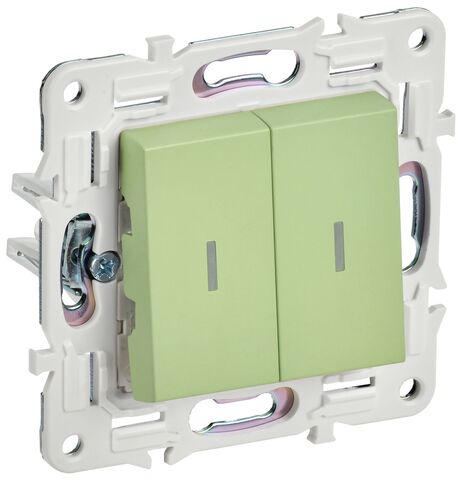 SKANDY Выключ. 2-кл. прох. с инд. 10А SK-V10M мятн. IEK