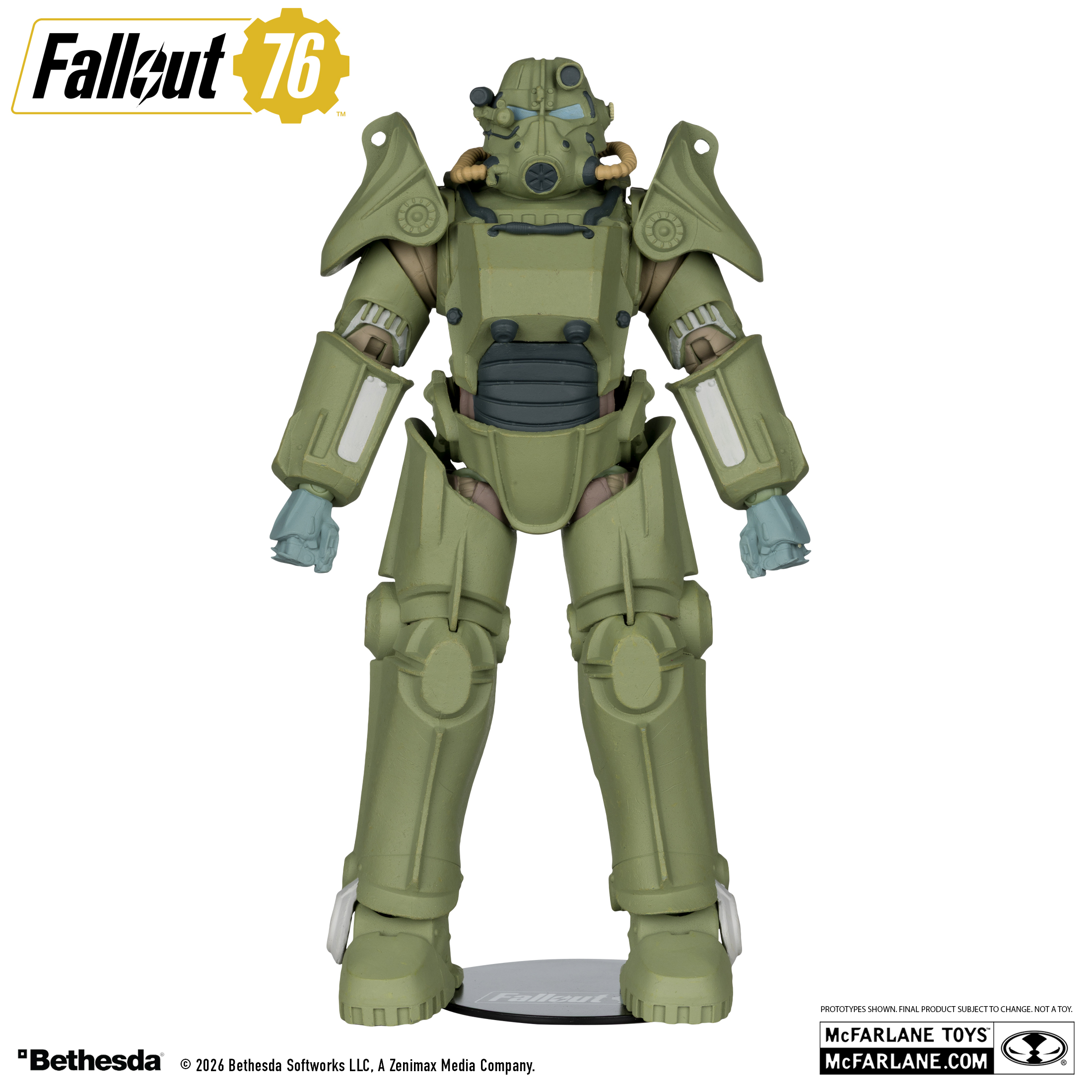 Фигурка Военная броня T-45 из Fallout 76 McFarlane Gaming Edition Red Platinum Edition