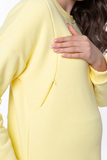 Утепленный свитшот для беременных и кормящих 13421 желтый