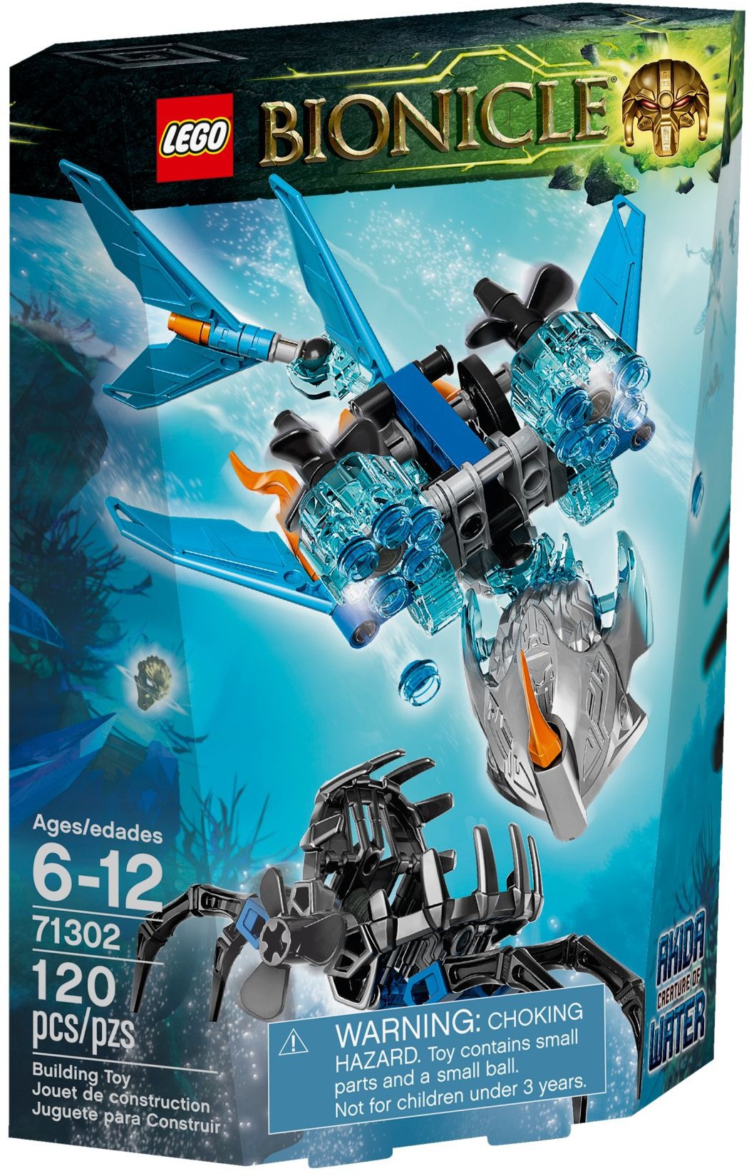 Конструктор LEGO BIONICLE 71302 Акида Тотемное животное Воды с доставкой по  Новосибирску. Гипермаркет МЕГА-Гастроном.