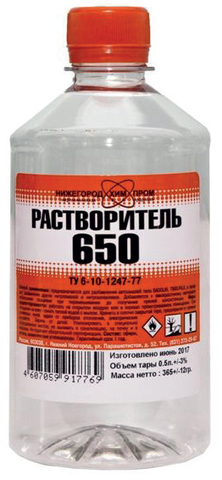 Растворитель 650 (НХП) канистра 1л ТУ (уп.-20шт)(600)