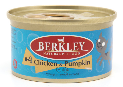 Berkley консервы для кошек №4 (курица с тыквой) в соусе 85 г