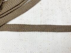 Шнур плоский х/б, ш. 12 мм, турецкое плетение, коричневый