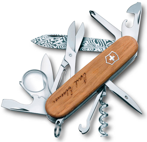 Складной коллекционный нож Victorinox Explorer Damast Limited Edition 2013 (1.6701.J13) дамасская сталь, лимитированное издание - Wenger-Victorinox.Ru