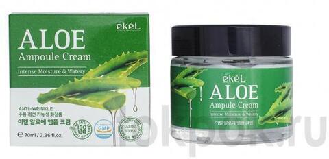 Крем ампульный для лица с экстрактом Алоэ EKEL Aloe Cream, 70 гр
